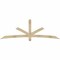 Ekena Millwork Alberta Rough Sawn Timber Gable Bracket, Douglas Fir, 96"W x 32"H x 4"D x 4"F, 8/12 Pitch GBW096X32X0404ALB00RDF - alternate 1